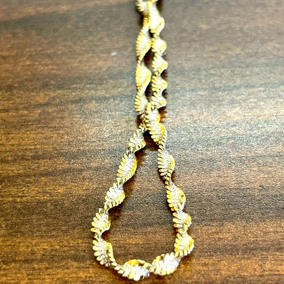 Sterling silver gold overlay twist necklace - Picture 4 of 7